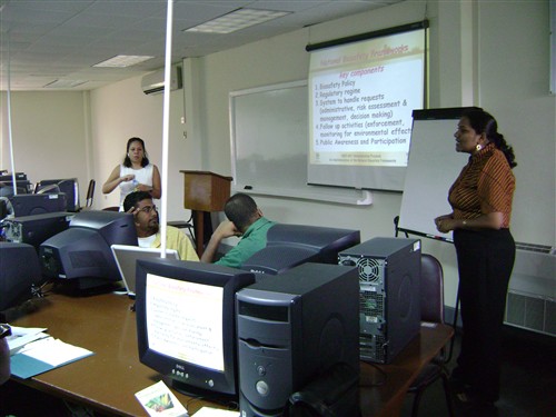 Ms. Indira Badal (NARI) delivers a presentation. Ms. Chuvika Harilal